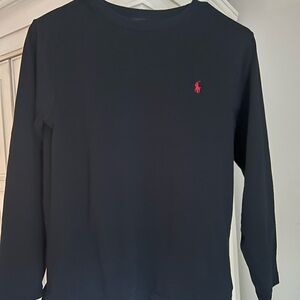 Polo by Ralph Lauren Kids Black Long Sleeve T-shirt with Red Logo